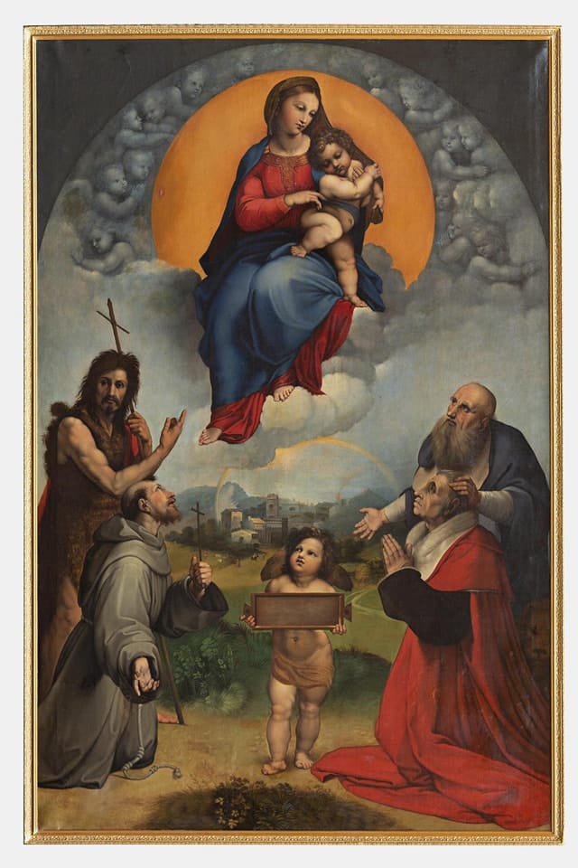 SCOPERTA IN FRANCIA UNA COPIA DELLA “MADONNA DI FOLIGNO” DI RAFFAELLO: PRESTO IN MOSTRA A PALAZZO TRINCI